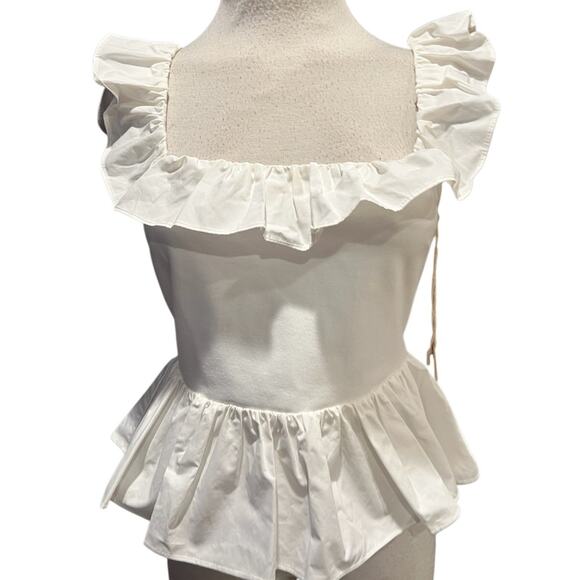 Sunday In Brooklyn Ruffle Cropped Top - Picture 2 of 5